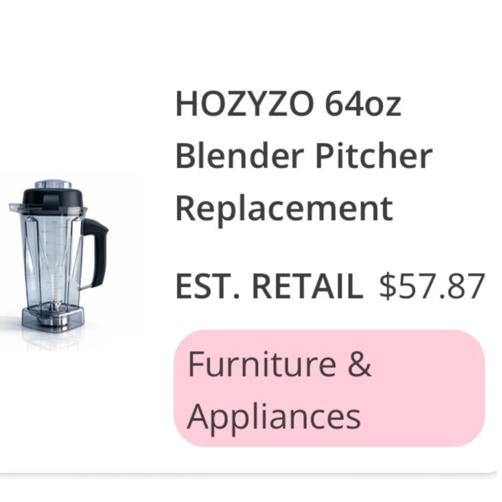 Vita 5200  Blender Pitcher Replacement 64oz Jar with Lid and Blade Assembly